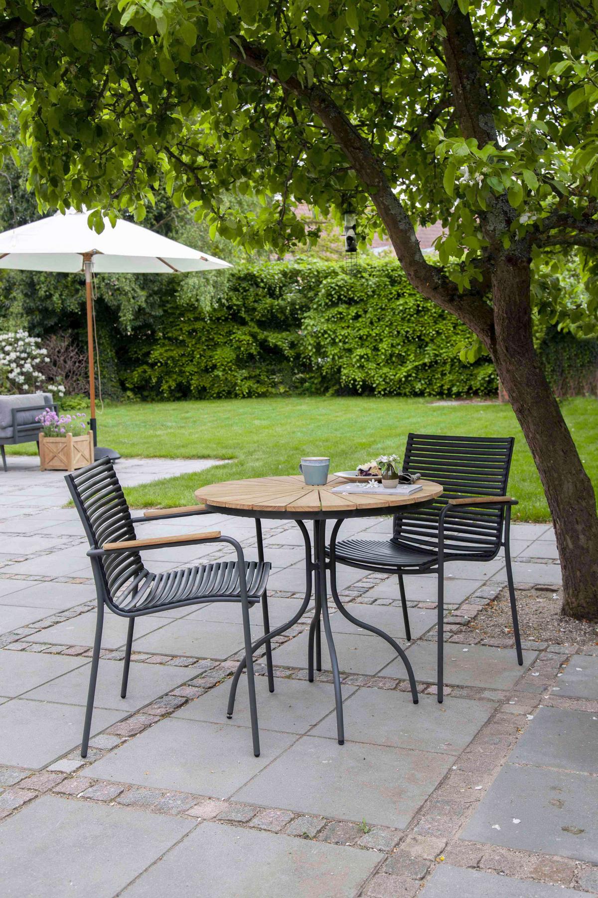 Gartensessel stapelbar Mood Classic Kunststoff - Anthrazit/Schwarz, KONVENTIONELL, Holz/Kunststoff (60/84/56cm) - Gardenson