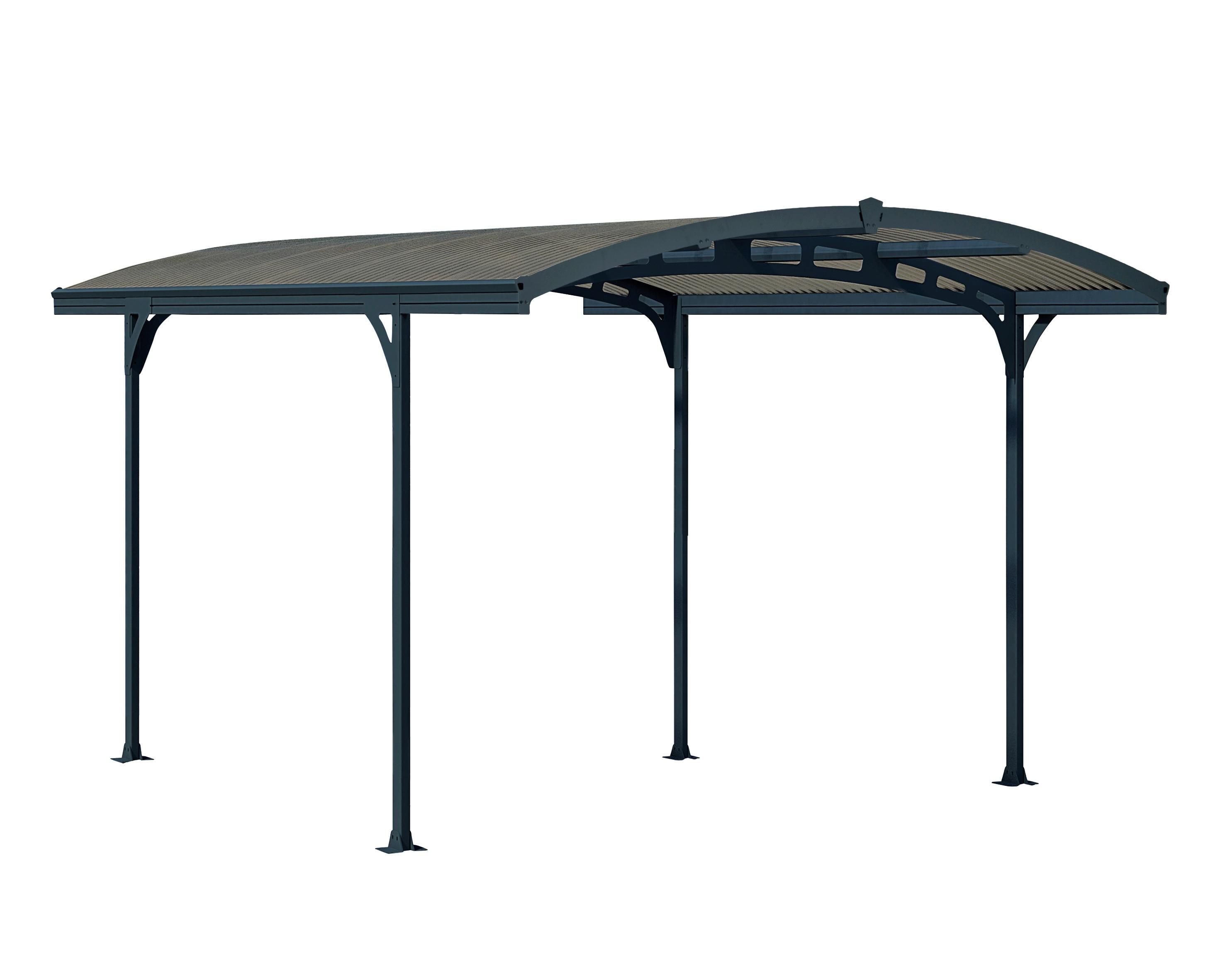 Carport Carport Atlas 5000 - Anthrazit/Bronzefarben, Basics, Kunststoff/Metall (288/242/495cm)