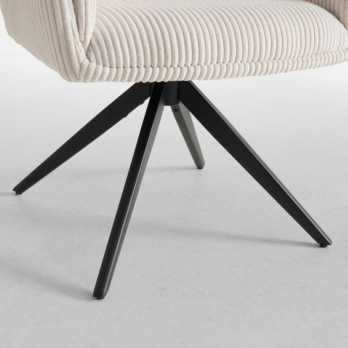 ŽIDLE S PODRUČKAMI ROSALIA - černá/béžová, Moderní, kov/dřevo (65/87,5/61,5cm) - Bessagi Home