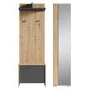 Garderobe Ben Eiche Artisan Anthrazit B: 40 Cm - Anthrazit/Eiche Artisan, Design, Holzwerkstoff (40/184/35cm) - MID.YOU