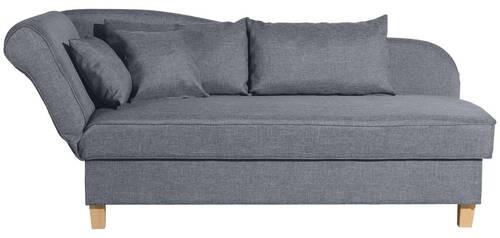 Recamiere Selma Blau Links Mit Bettkasten+schlaffunktion - Blau, Design, Textil (190/88/82cm) - Max Winzer