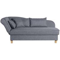 Recamiere Selma Blau Links mit Bettkasten+schlaffunktion - Blau, Design, Textil (190/88/82cm) - Max Winzer