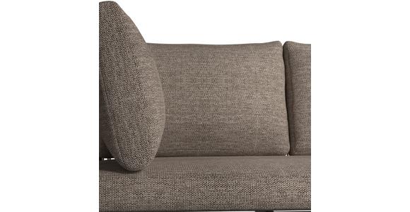 Loungegarnitur Berlin - Anthrazit/Braun, MODERN, Glas/Kunststoff (195/170cm) - Beldano