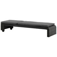 Sonnenliege London Kunststoff verstellbar - Schwarz, KONVENTIONELL, Kunststoff (60/32/196cm) - Gardenson