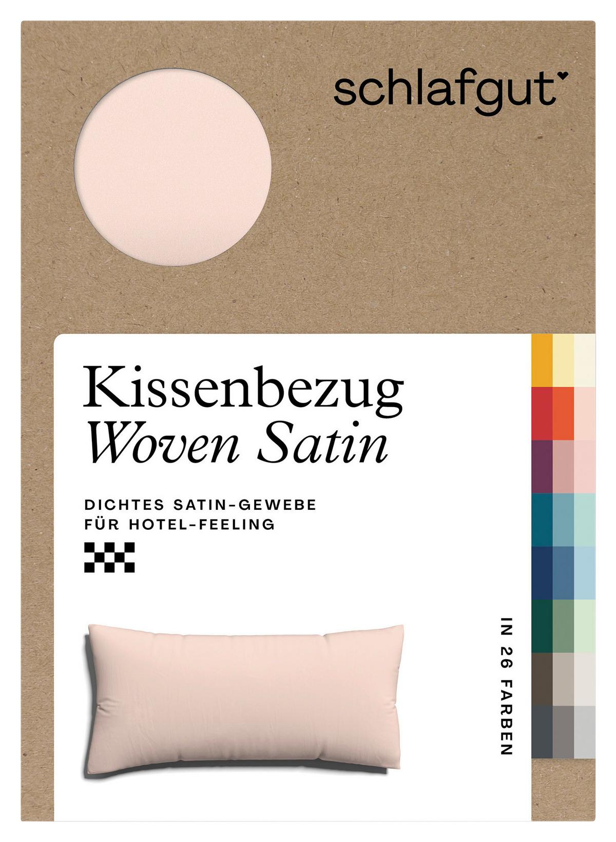 Kopfpolsterbezug Woven Satin - Rosa, Basics, Textil (40cm) - Schlafgut
