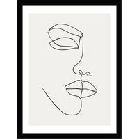 Obraz Vous, 30/40cm - bílá/černá, kompozitní dřevo/papír (30/40cm) - Modern Living