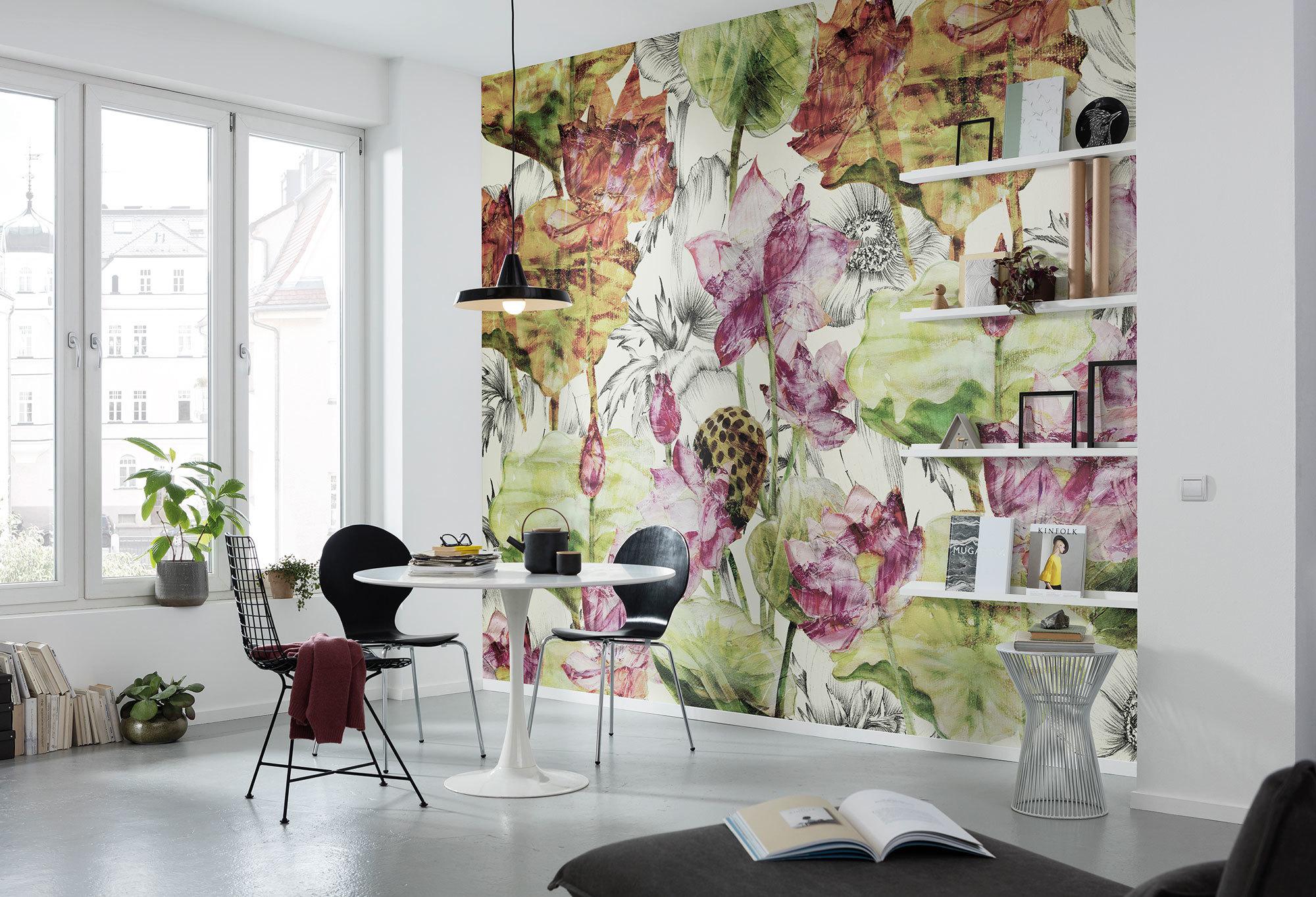 Vliestapete Lotus - Natur (368/248cm)