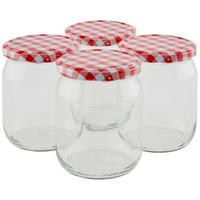 EINMACHGLAS-SET Julia, 540 cm - Transparent/Rot, Basics, Glas/Kunststoff (0,54l) - Luca Bessoni