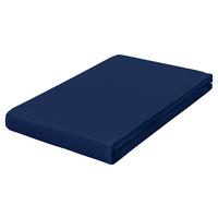 Spannnleintuch Dunkelblau 130x200 cm Frottee - Dunkelblau, Basics, Textil (130/200cm) - Schlafgut