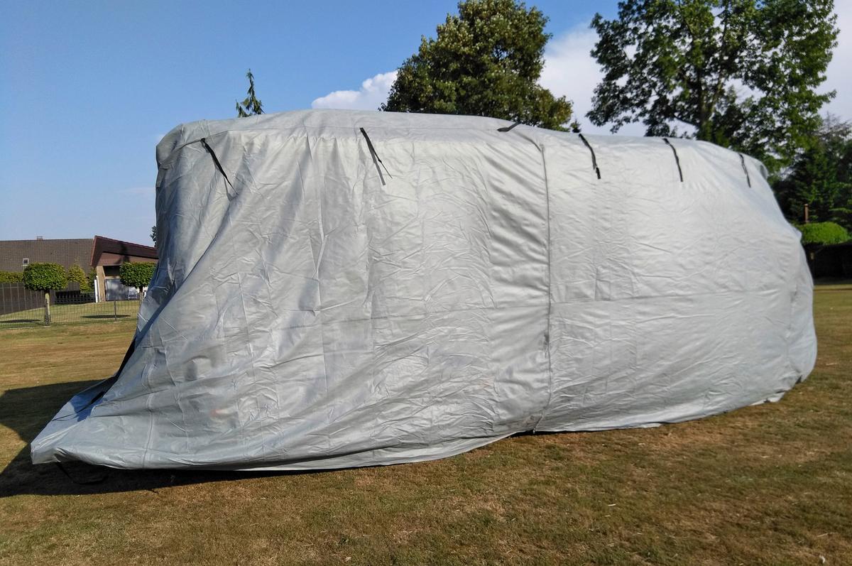 Schutzplane Abdeckplane für Wohnmobil Gr. L Grau - Grau, Basics, Kunststoff (235/275/870cm)
