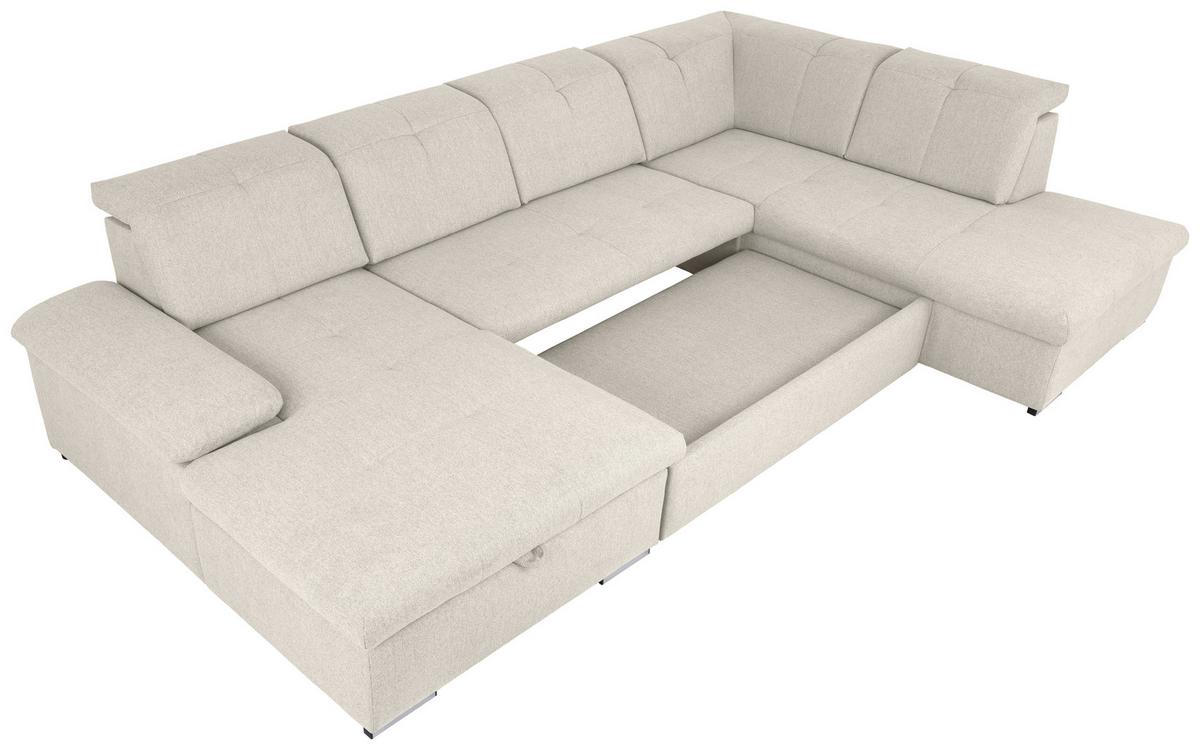 Wohnlandschaft Ramzes Beige U: 173x328x215 cm - Beige/Grau, Design, Textil (173/328/215cm) - MID.YOU