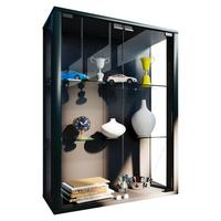 ZÁVESNÁ VITRÍNA UDINA - čierna, Konventionell, drevo/plast (60/80/25cm) - MID.YOU