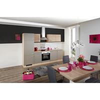 Küchenzeile Riva mit Geräten 280 cm Champagner/Eiche Dekor - Champagner/Eichefarben, MODERN, Holzwerkstoff (280cm) - FlexWell