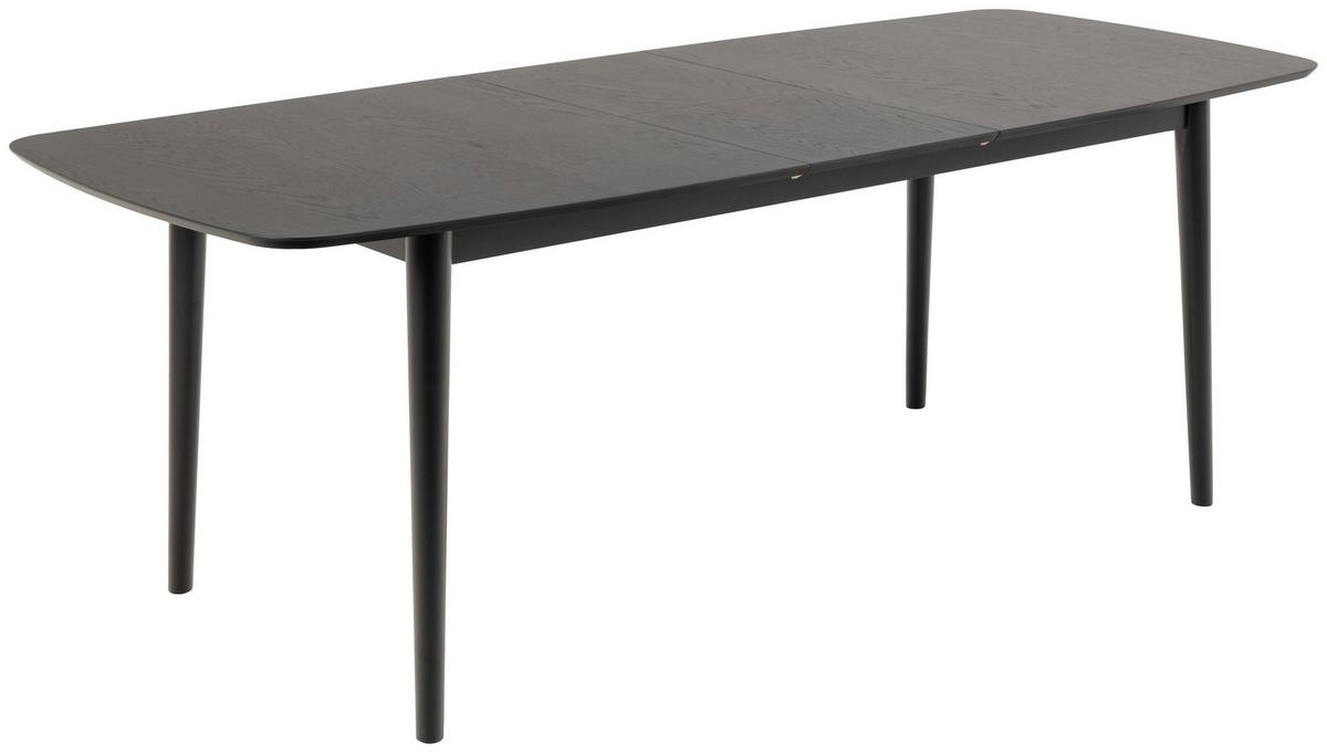 Jídelní stůl MONTREUX dub dyha 180-219x90cm - černá, Trend, dřevo/kompozitní dřevo (180-219/75/90cm) - MID.YOU