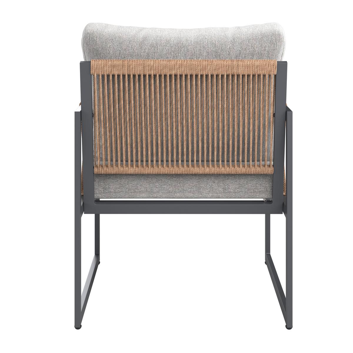 Loungegarnitur Lyon - Dunkelgrau/Beige, MODERN, Glas/Kunststoff (244,50/187cm) - Beldano