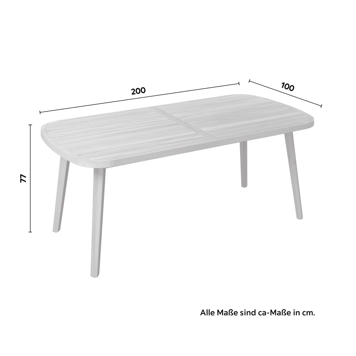 Drevená záhradná jedálenská zostava Simba - farba akácie, Natur, drevo (100/200/77cm) - Mömax