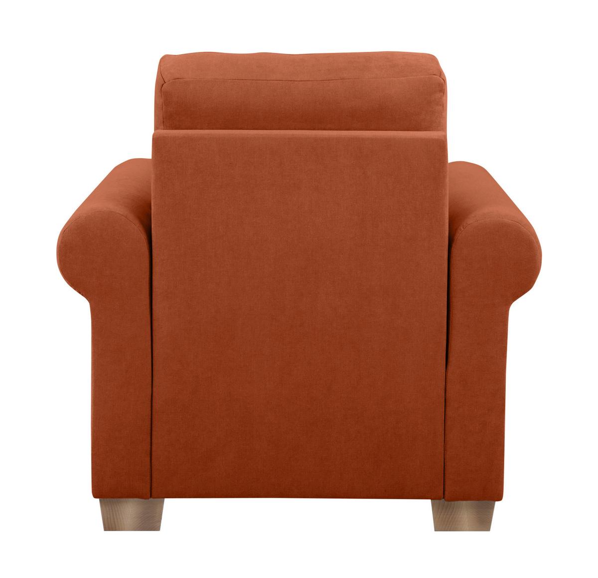 Sessel Arles, Terracotta 39 B: 93 Cm - Buchefarben/Terracotta, Design, Textil (93/89/82cm) - MID.YOU