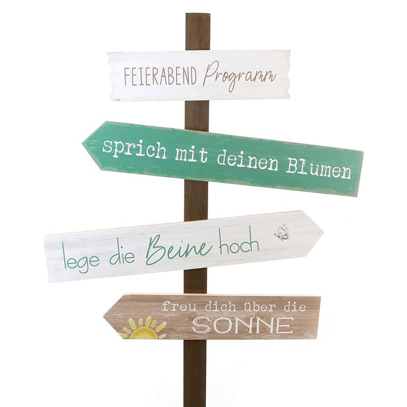 Gartenstecker Feierabend - Natur, Holz (35/75cm)