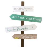 Gartenstecker Feierabend - Natur, Holz (35/75cm)