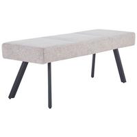 Sitzbank Paros Ohne Lehne Beige, B: 140 Cm - Beige/Schwarz, KONVENTIONELL, Textil (140/49/47cm) - MID.YOU