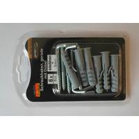 Schraubhaken-set Gerade L: 13 Mm 6 Stk. Mit Dübel - Basics, Kunststoff/Metall (13/7,5/2,0cm)