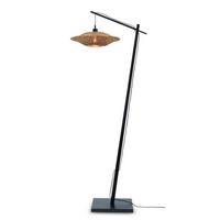 Stehleuchte Bali/F/Ad/B/4412/Bn - Schwarz/Naturfarben, Trend, Holz (44/176cm) - Good & Mojo