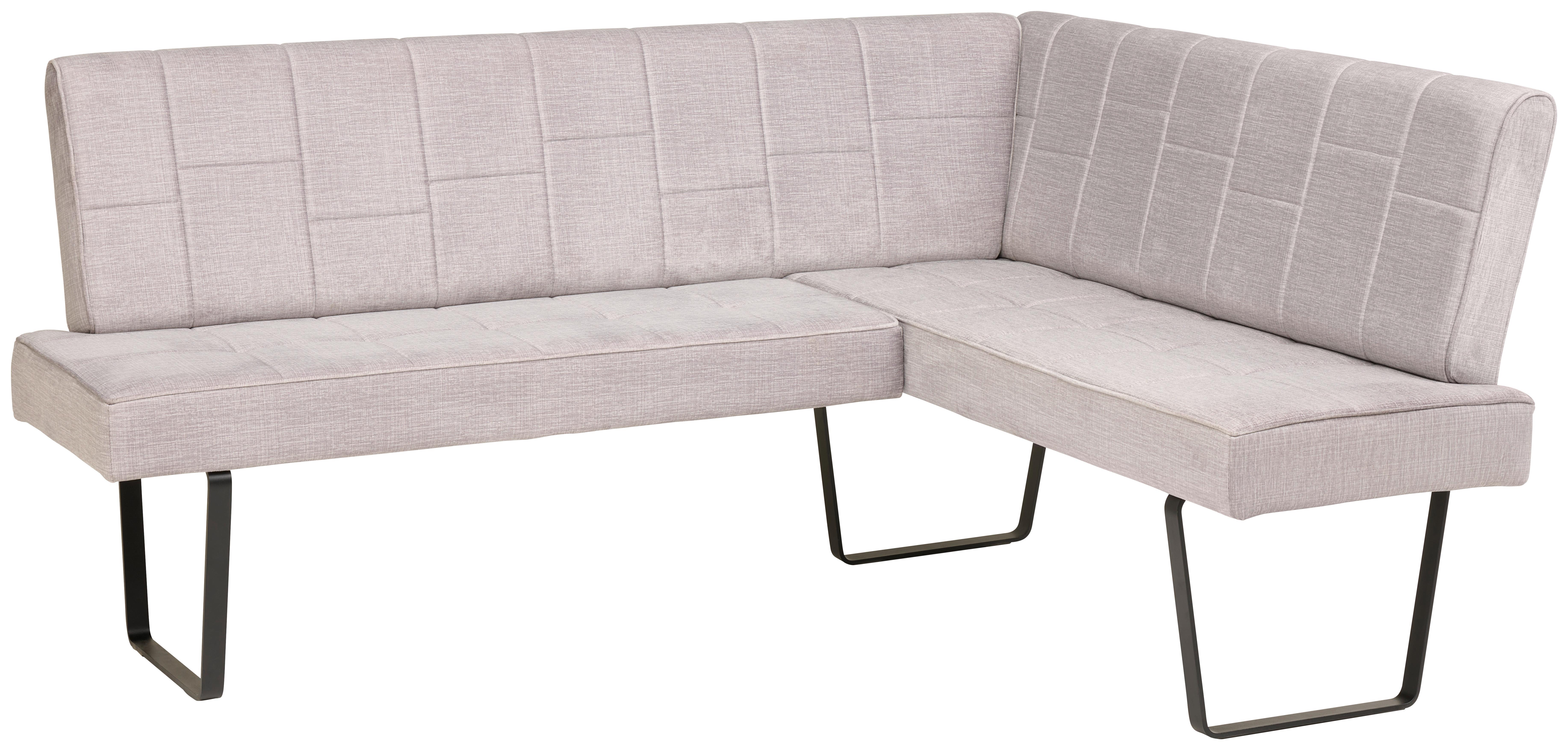 Eckbank Tilos Samt Hellgrau, S: 190 X150cm