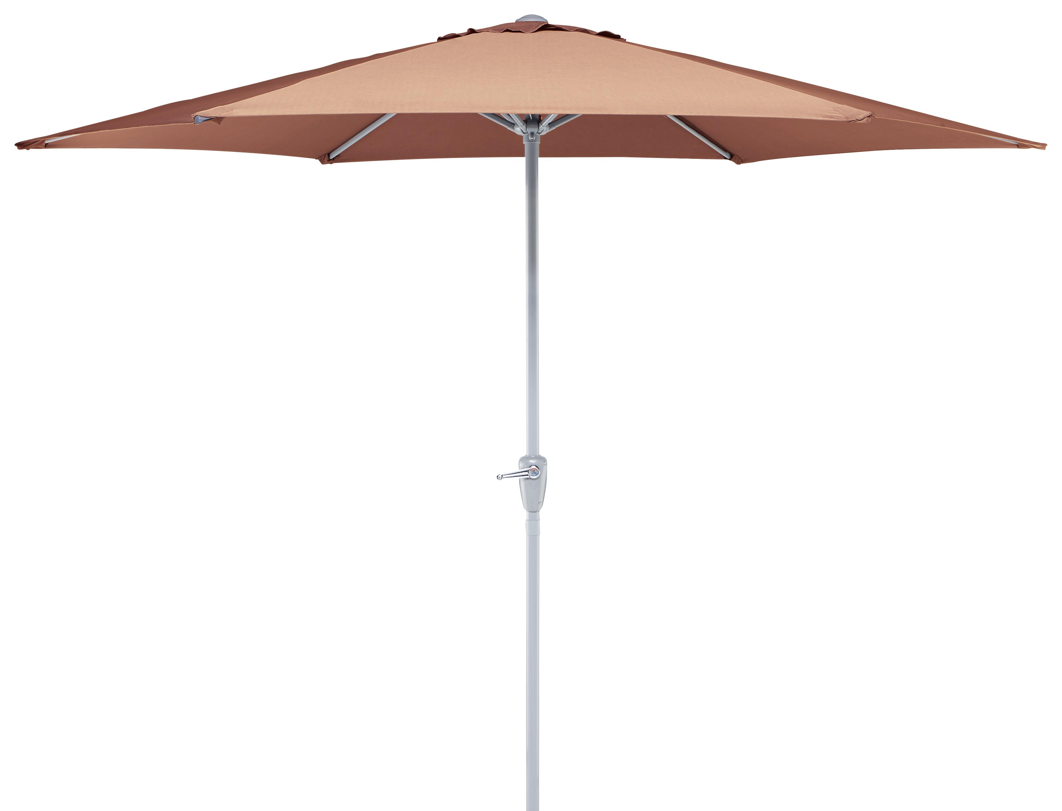 Slunečník Akane, 270/245cm - starorůžová/oranžová, kov/textil (270/245cm) - Modern Living