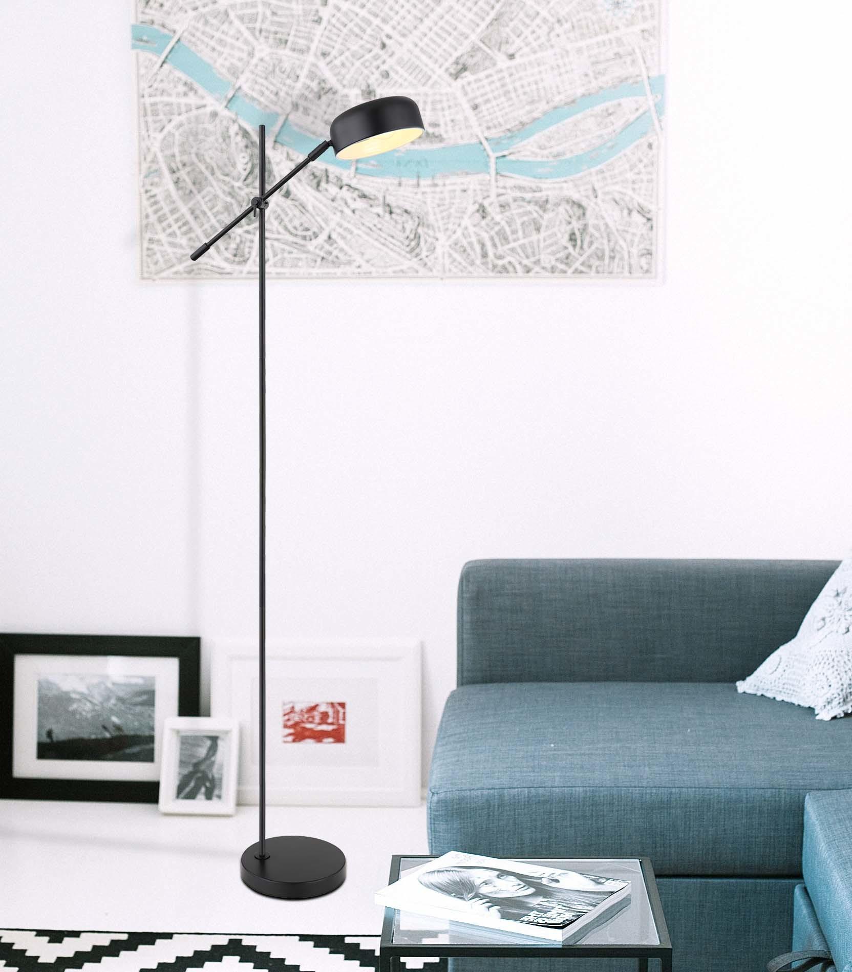 Stehlampe 24099sb Schwarz mit Schalter - Schwarz, Basics, Metall (47,7/20/139cm) - Globo