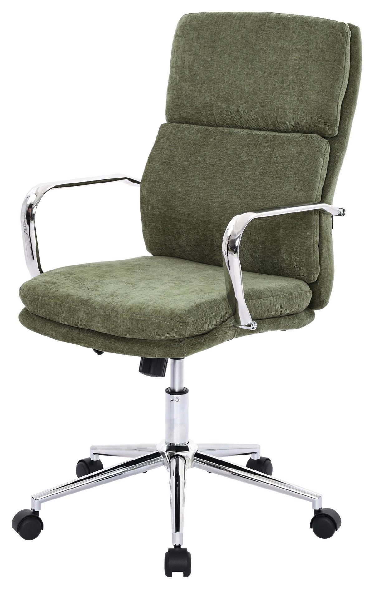 Drehstuhl Verona Grün B: 56 cm - Chromfarben/Grün, MODERN, Holz/Kunststoff (56/100-110/65,5cm) - Livetastic