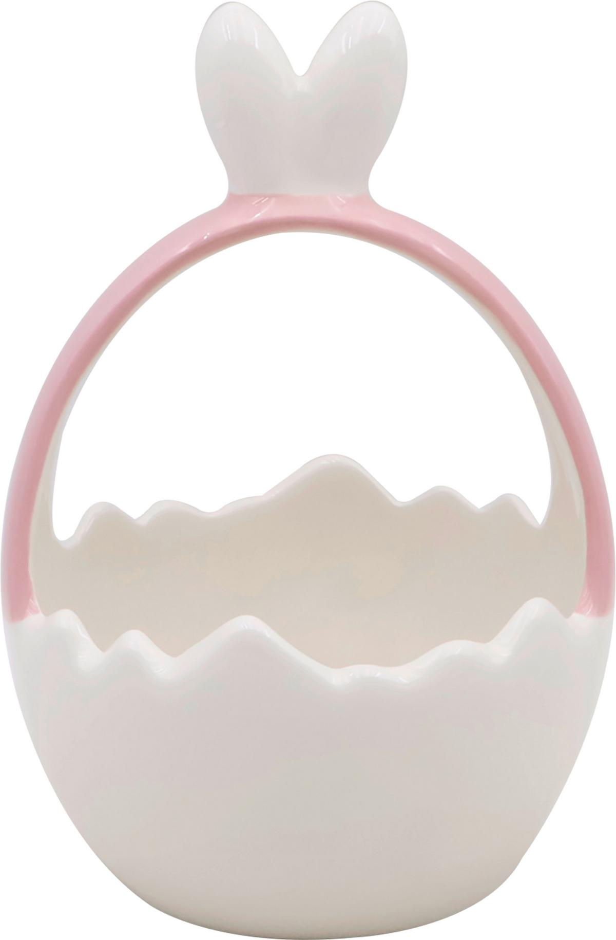 Osterschale Wendy - Pink/Braun, KONVENTIONELL, Keramik (12/17cm) - Luca Bessoni