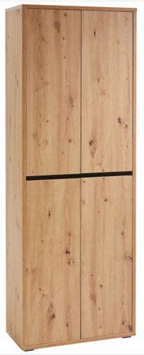 BOTNÍK DARA - barvy stříbra/antracitová, Moderní, kompozitní dřevo/plast (70/210/34cm)