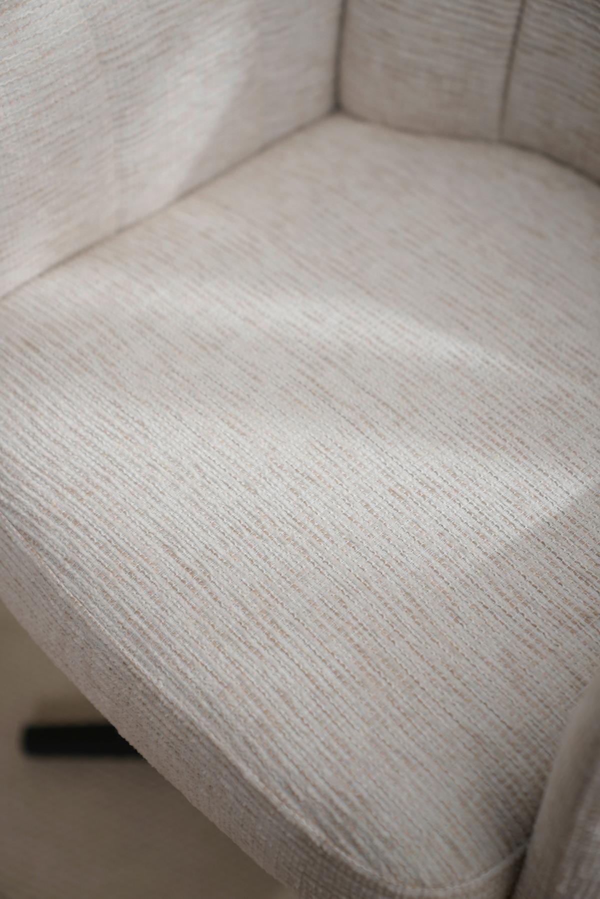 Armlehnstuhl Allison Leinenoptik Beige, B: 58 Cm - Beige/Schwarz, LIFESTYLE, Holz/Textil (58/86/64cm) - Livetastic