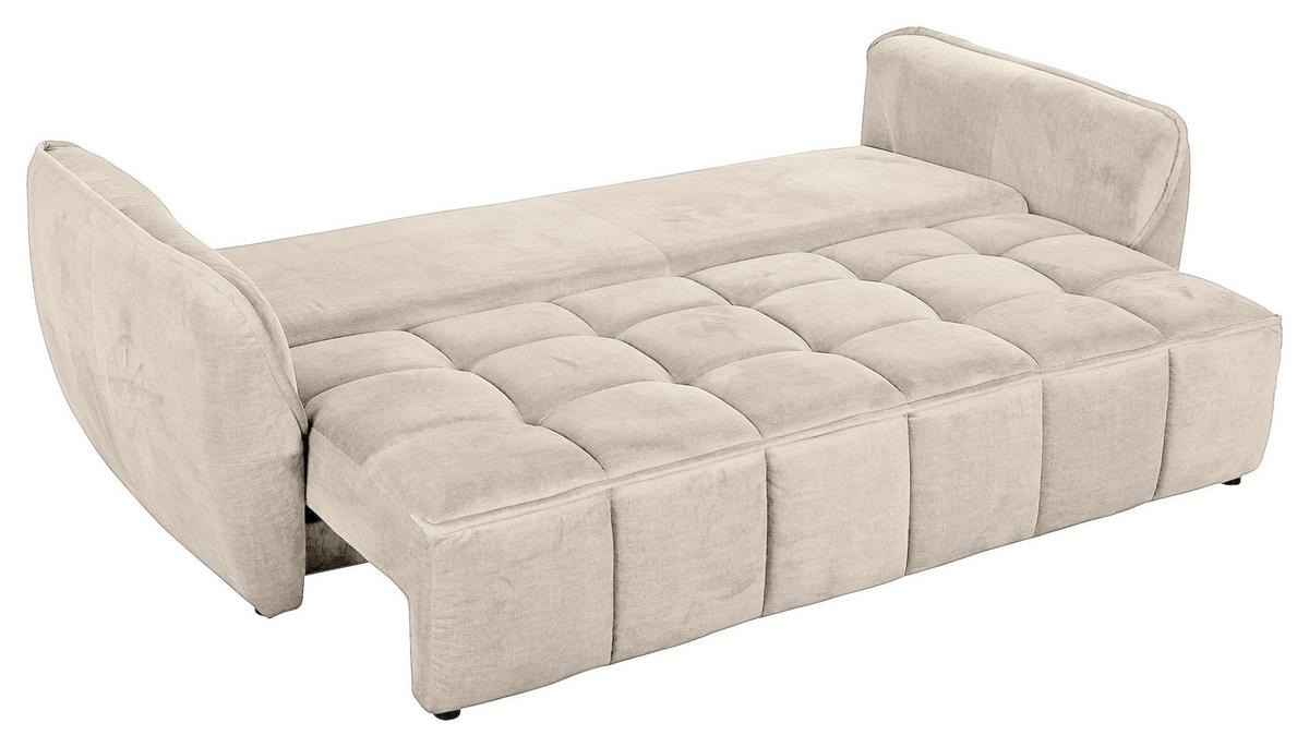 Schlafsofa Meyford - Beige/Schwarz, KONVENTIONELL, Textil (250/70/118cm) - MID.YOU