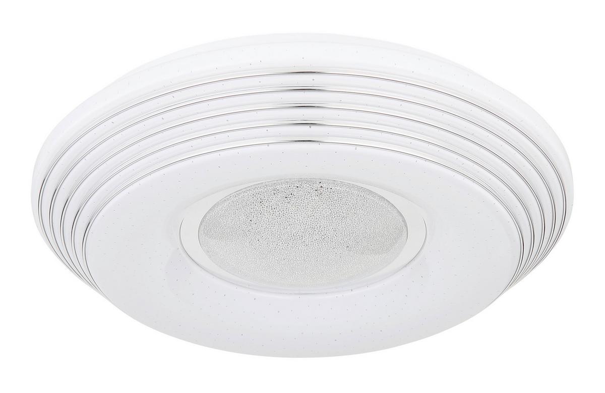 Led-deckenleuchte 41293-24 - Klar/Chromfarben, Design, Kunststoff/Metall (39/8,3cm) - Globo