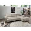 Ecksofa Intera, Beige S: 276x188 Cm - Beige/Schwarz, KONVENTIONELL, Textil (276/188cm) - Livetastic
