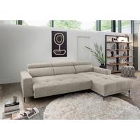 Ecksofa Intera, Beige S: 276x188 Cm - Beige/Schwarz, KONVENTIONELL, Textil (276/188cm) - Livetastic