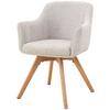 Armlehnstuhl Mats Webstoff Creme, B: 61 Cm - Creme/Naturfarben, KONVENTIONELL, Holz/Textil (61/85,5/63,5cm) - Livetastic