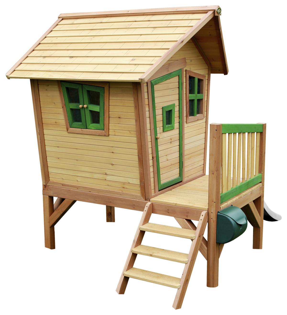 Spielhaus A030.045.90 - Weiß/Braun, KONVENTIONELL, Holz/Kunststoff (264/203/177cm) - Ambia Garden