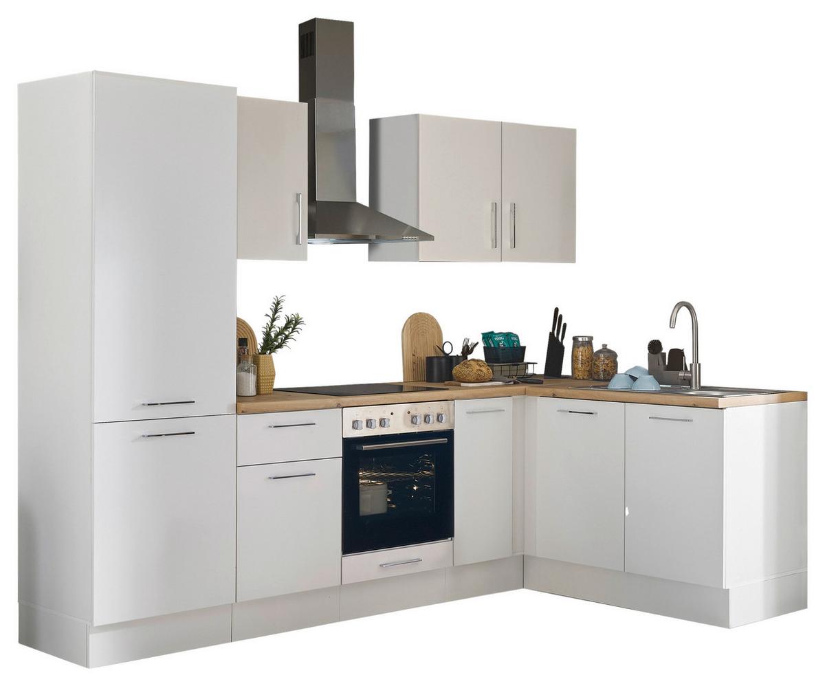 Eckküche Turin Weiß/Eiche Dekor 270x165 cm - Weiß/Eiche Artisan, Basics, Holzwerkstoff (270/165cm) - MID.YOU