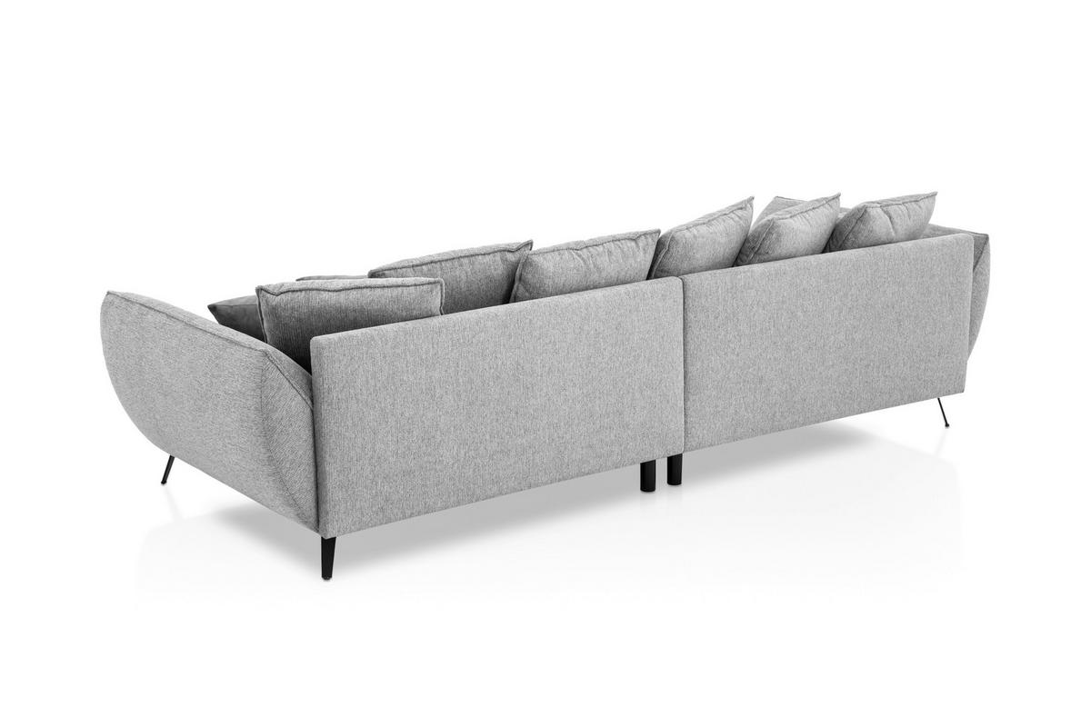 Bigsofa Triton Hellgrau B: 311 Cm - Hellgrau/Schwarz, Design, Textil (311/95/130cm) - Livetastic