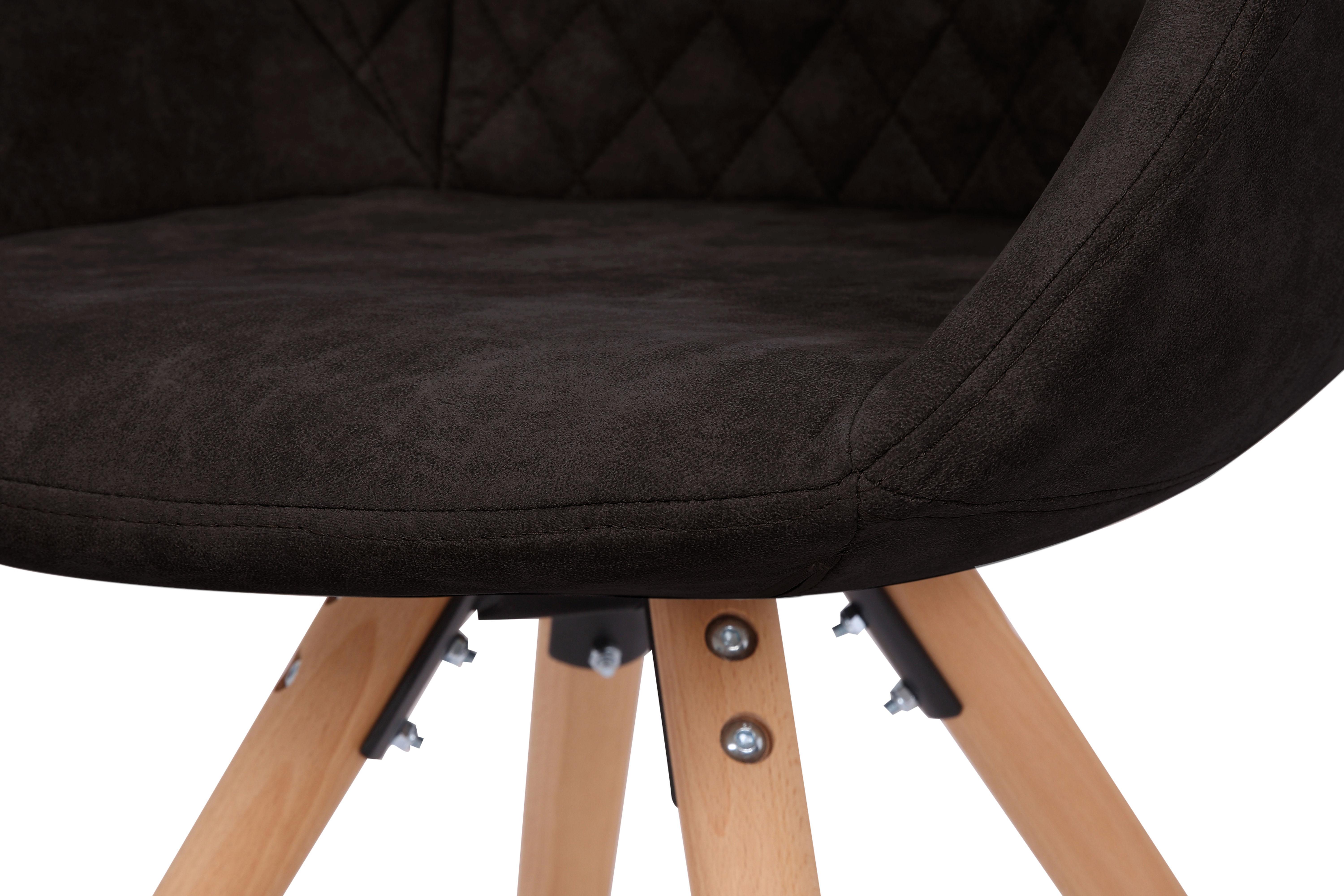 Stuhl in Schwarz-Braun