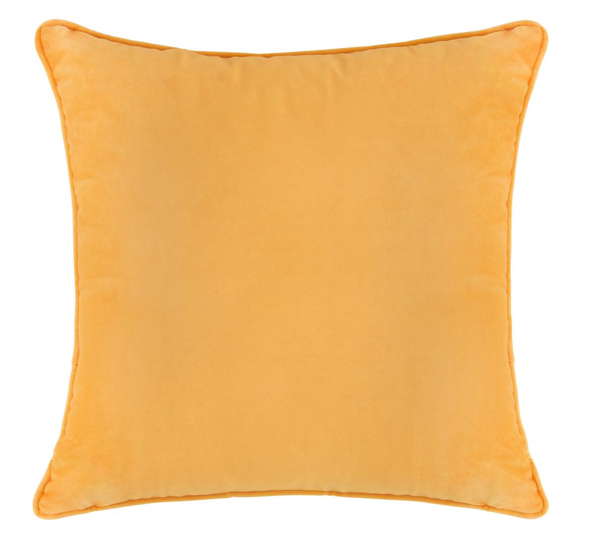 DEKORAČNÝ VANKÚŠ Viola, 45/45cm, žltá - kari žltá, Konventionell, textil (45/45cm) - Premium Living