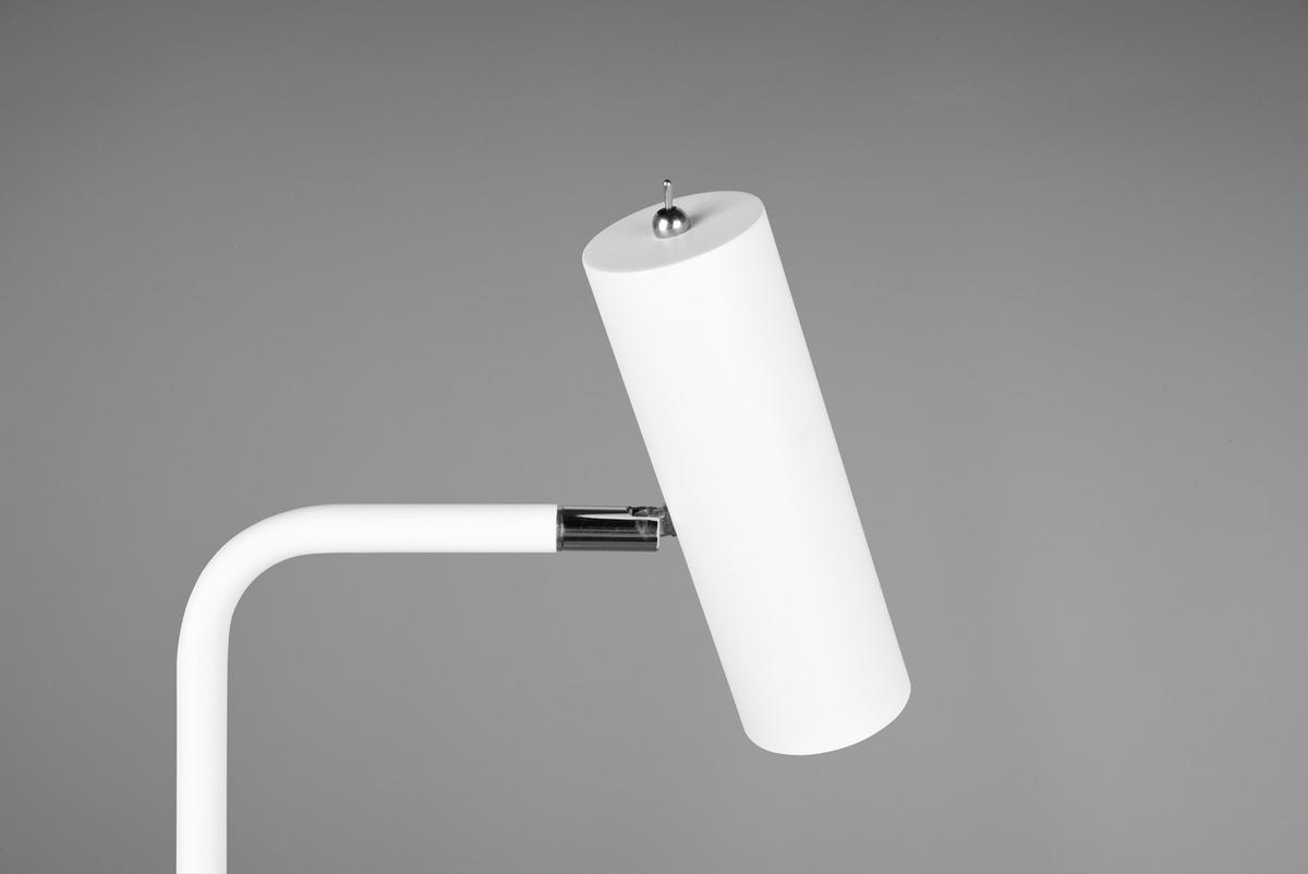 Stehlampe Marley Weiß verstellbar - Weiß, Basics, Metall (23/151cm) - Trio Leuchten