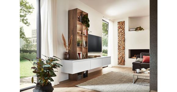 Einbauküche Fontana Frei Planbar Modern, Grifflos - Eichefarben/Anthrazit, MODERN, Holzwerkstoff - Vertico