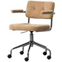 Drehstuhl Kova Sandfarben B: 54cm - Sandfarben/Chromfarben, MODERN, Kunststoff/Textil (54/87/60cm) - Livetastic