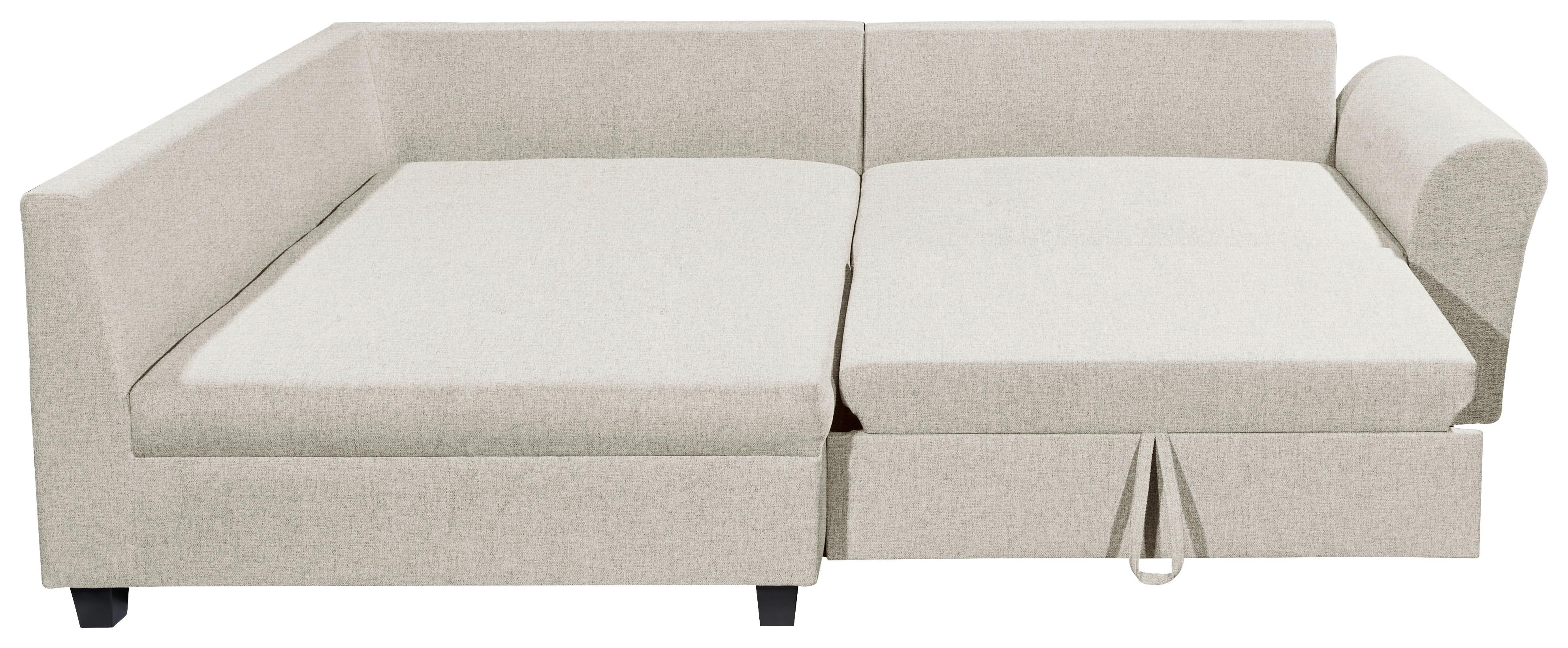Ecksofa Liz Beige S: 175x252 cm - Beige/Schwarz, MODERN, Textil (175/252cm) - Livetastic