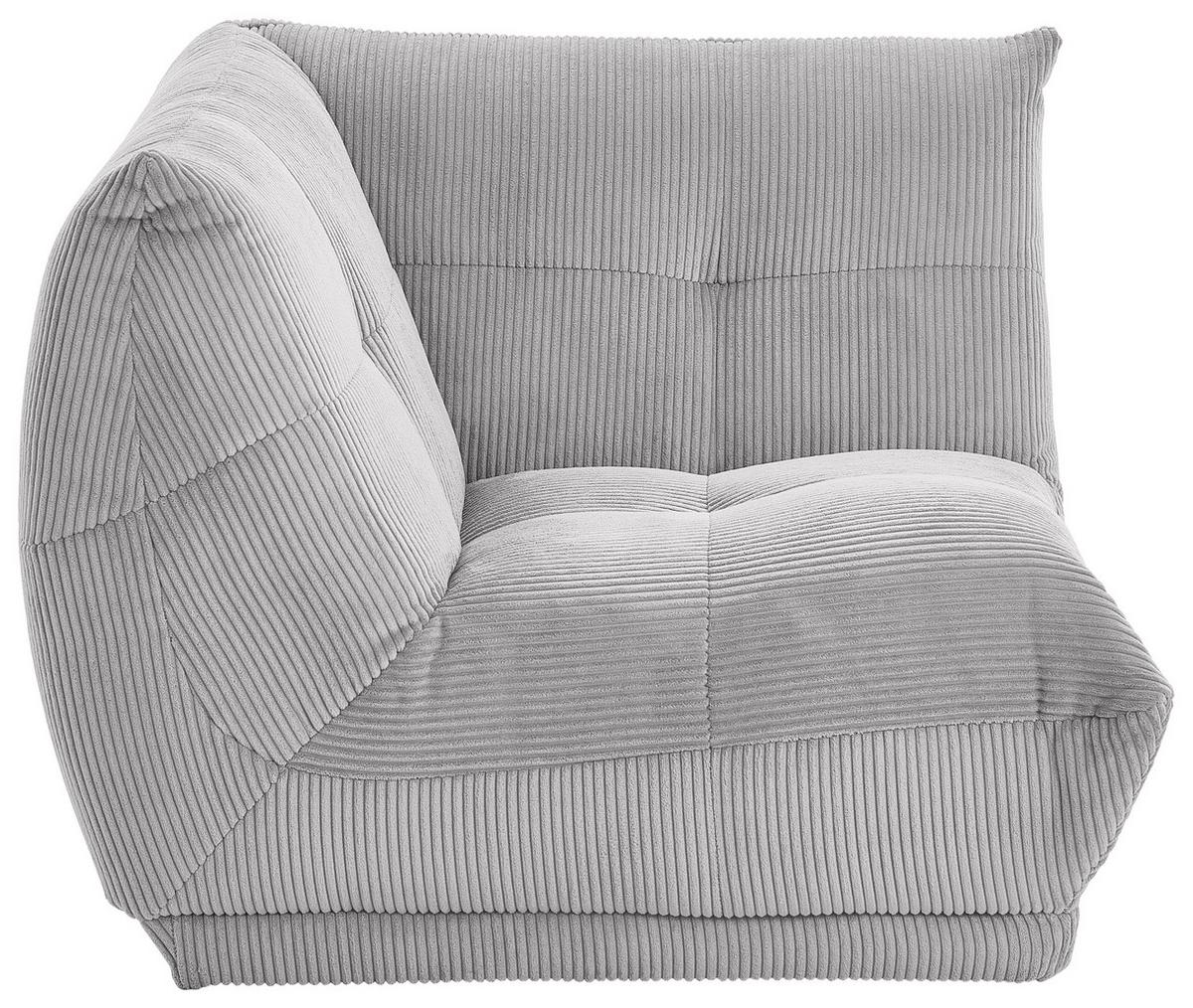 Modul Sofa Giselle Ecke B: 105 cm Cord Grau - Grau, Trend, Textil (105/80/105cm) - Livetastic