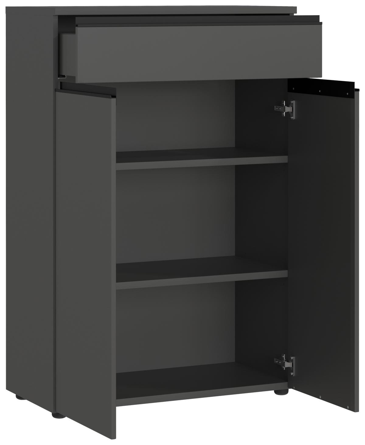 Aktenschrank Bedano Graphitfarben B: 81cm - Graphitfarben, MODERN, Holzwerkstoff (81/120/40cm) - Germania