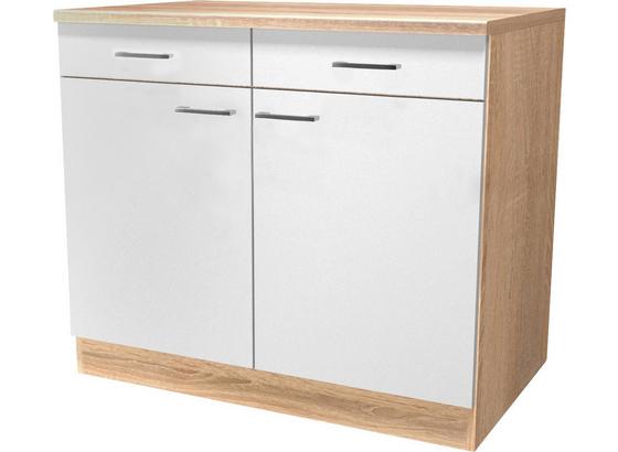 Spodná Kuchynská Skrinka Samoa Us 100 - farby dubu/biela, Konvenčný, kompozitné drevo (100/85/57cm) Spodná Kuchynská Skrinka Samoa Us 100 - farby dubu/biela, Konvenčný, kompozitné drevo (100/85/57cm)